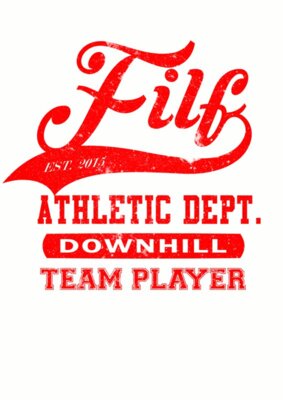 Team Player red on white