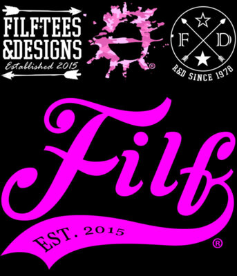 Filf Badges and logo white black pink crank